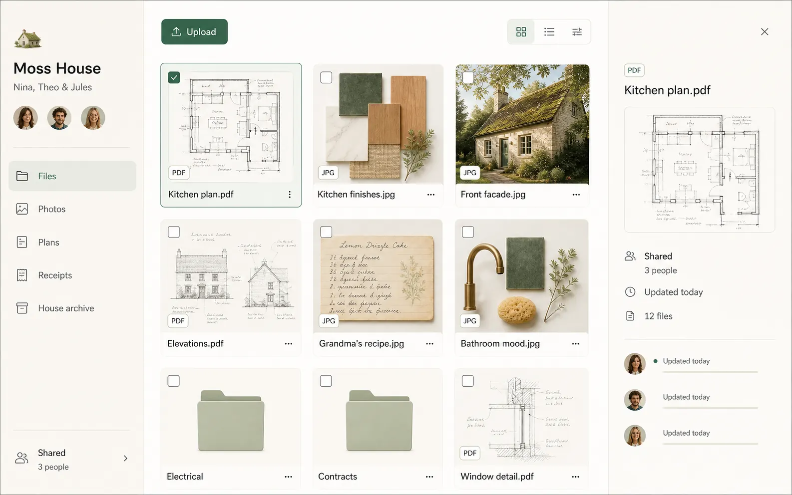 A simple shared file room