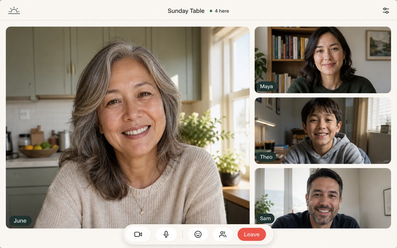 A private group video call app